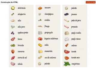 Construção do HTML
 