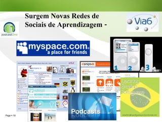 . Surgem Novas Redes de  Sociais de Aprendizagem -  