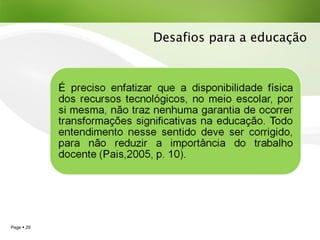 Desafios para a educação 