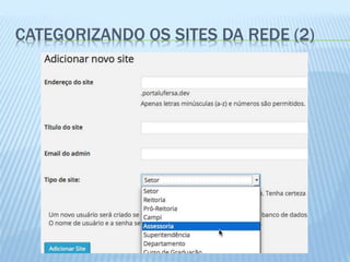 CATEGORIZANDO OS SITES DA REDE (2) 
 