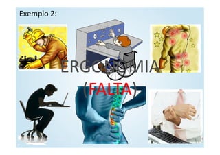 Exemplo 2:
ERGONOMIA
(FALTA)
 