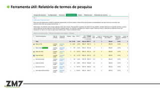 Ferramenta útil: Relatório de termos de pesquisa
 