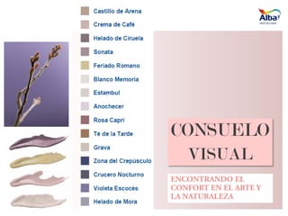 CONSUELO
VISUAL
ENCONTRANDO EL
CONFORT EN EL ARTE Y
LA NATURALEZA
