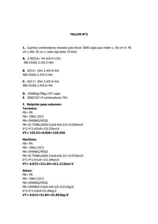 Paletizacion fletes.