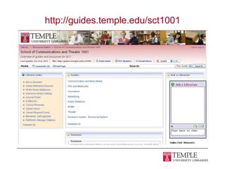 http://guides.temple.edu/sct1001
 