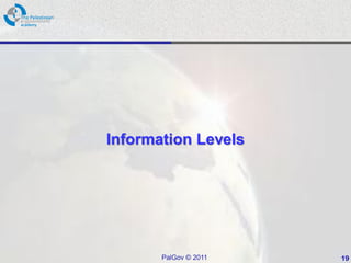 Information Levels




       PalGov © 2011   19
 