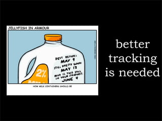 better
 tracking
is needed
 