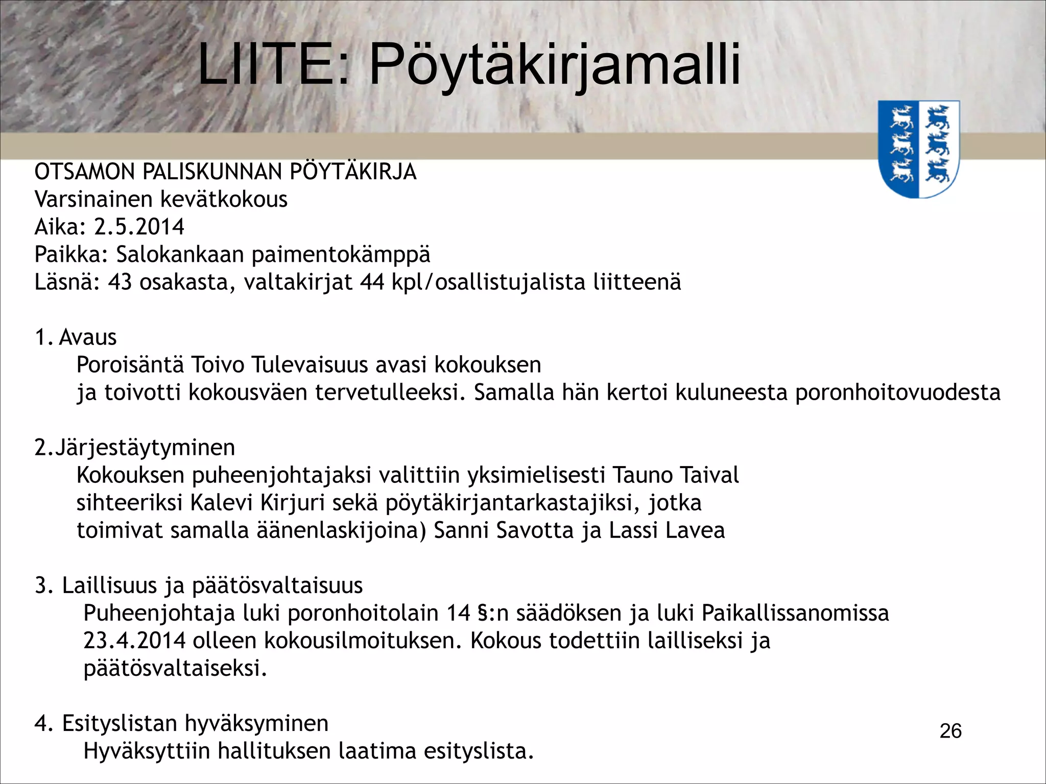 Paliskuntien Kokoustoiminta PDF Paliskuntien Kokoustoiminta PDF