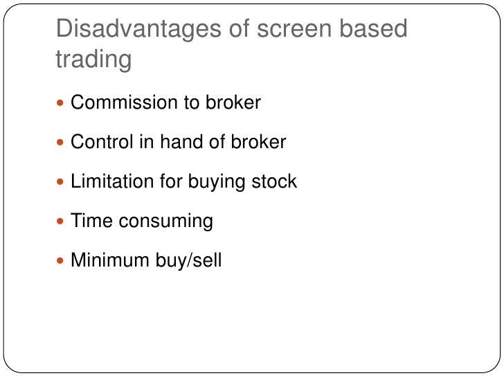 Nse screen based trading system