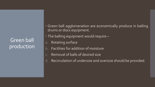 Iron making - Palletization process- Types of palletizers | PDF