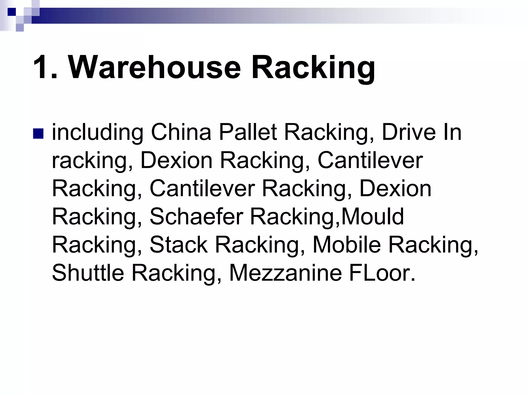 Pallet Racking | PPT