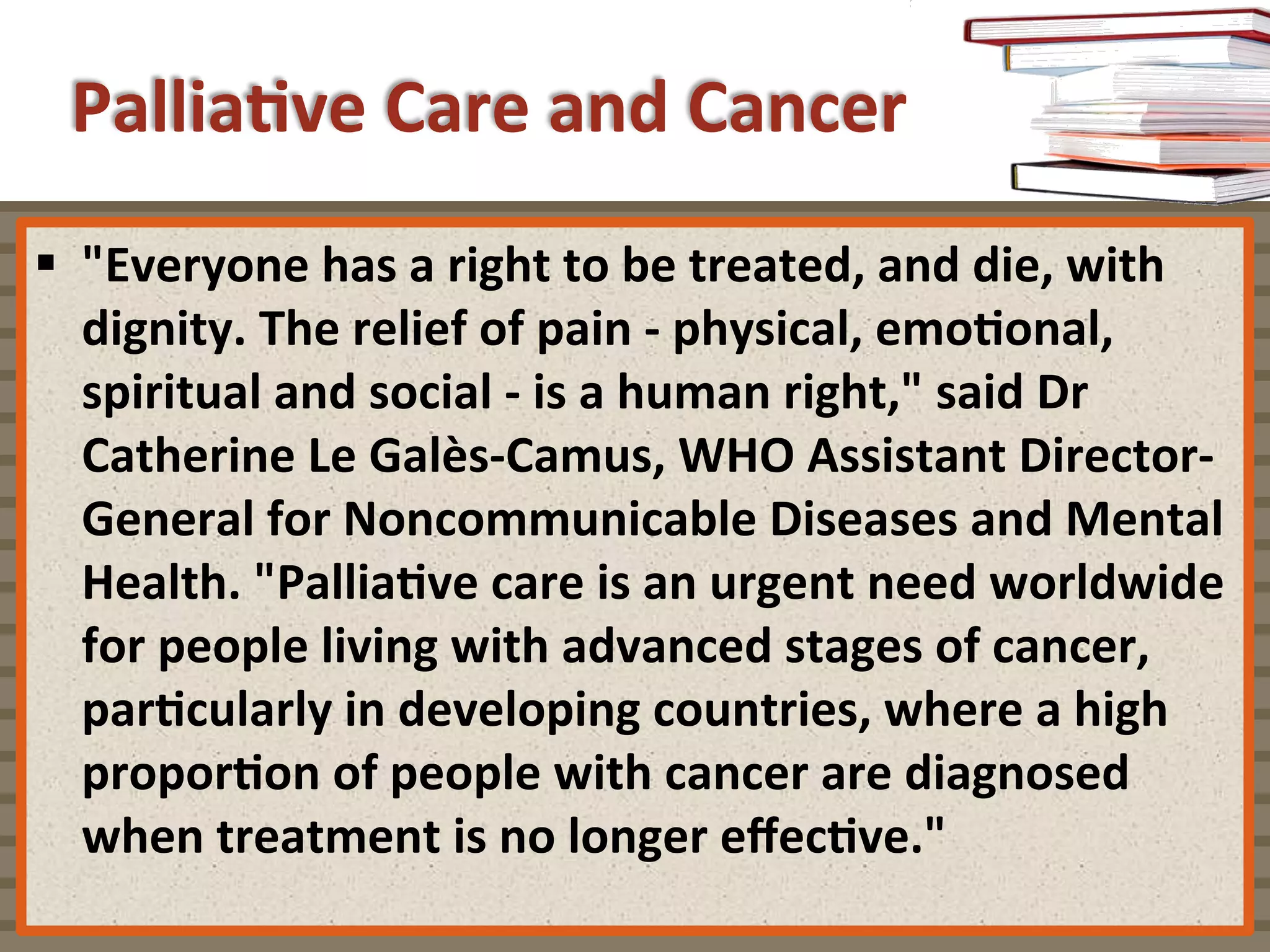 Palliative care with cancer patients 1 | PDF
