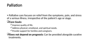 PALLIATIVE CARE LECTURE and End Of Life Care | PPTX