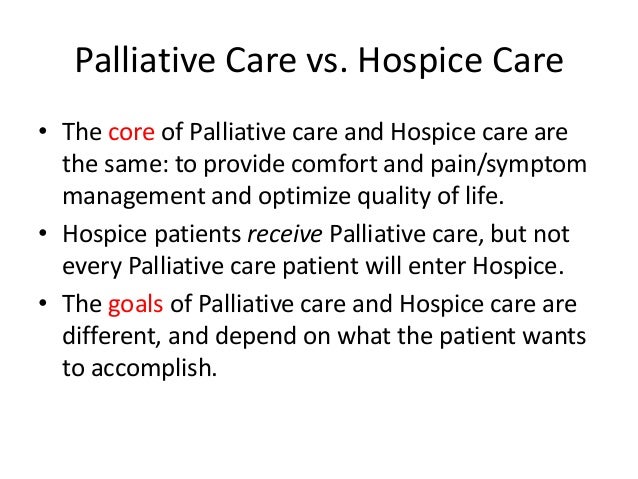 Palliative Care Vs Hospice Care