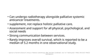 Guide to Palliative Radiotherapy in Advanced Cancer Care | PPTX