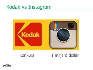 Kodak vs Instagram
Konkurs 1 miljard dollar
 