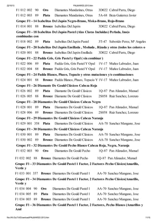 Palmares 2013 Concurso Puerto Real
