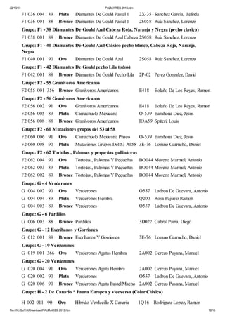 Palmares 2013 Concurso Puerto Real