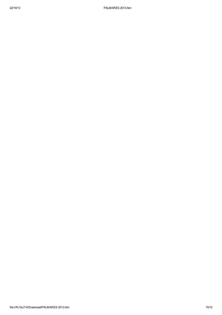 Palmares 2013 Concurso Puerto Real