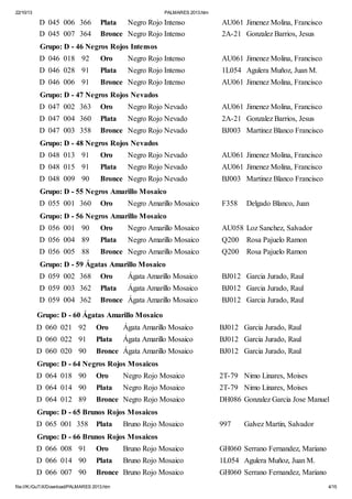 Palmares 2013 Concurso Puerto Real