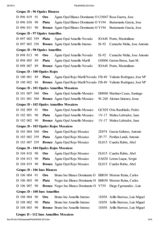 Palmares 2013 Concurso Puerto Real