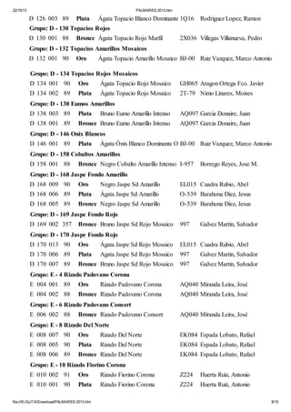 Palmares 2013 Concurso Puerto Real