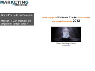 Grand Prix de la cloche à vide

Mention « L’an prochain, on
dégage un budget carte »
 