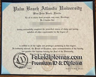 Palm Beach Atlantic University degree