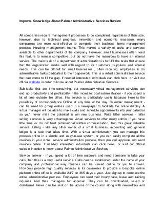 Palmer administrative service review
