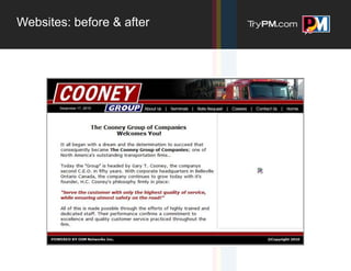 Websites: before & after
 