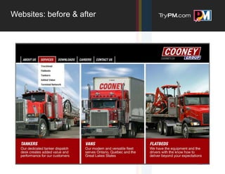 Websites: before & after
 