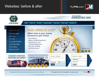 Websites: before & after
 