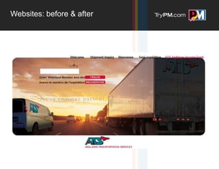 Websites: before & after
 