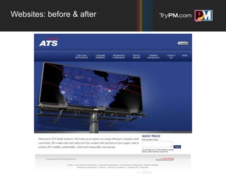 Websites: before & after
 