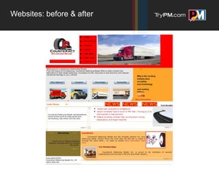 Websites: before & after
 