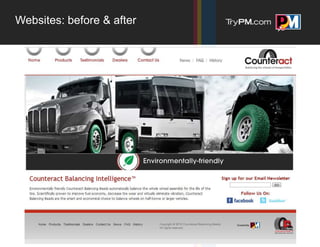 Websites: before & after
 