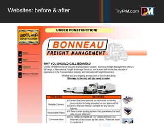 Websites: before & after
 