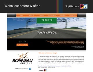Websites: before & after
 