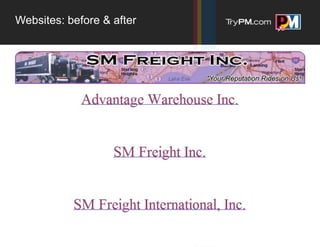 Websites: before & after
 