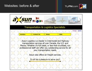 Websites: before & after
 