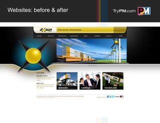 Websites: before & after
 