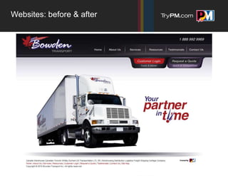 Websites: before & after
 