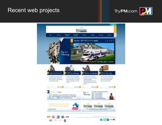 Recent web projects
 