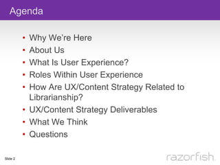 The Intersection of Library Science and User Experience