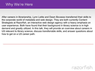 The Intersection of Library Science and User Experience