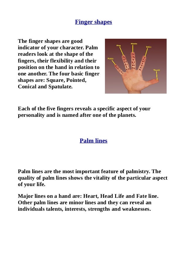 Palmistry basics pdf
