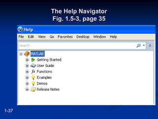 The Help Navigator
Fig. 1.5-3, page 35
1-37
 