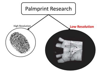 Palmprint recognition presentation | PPTX