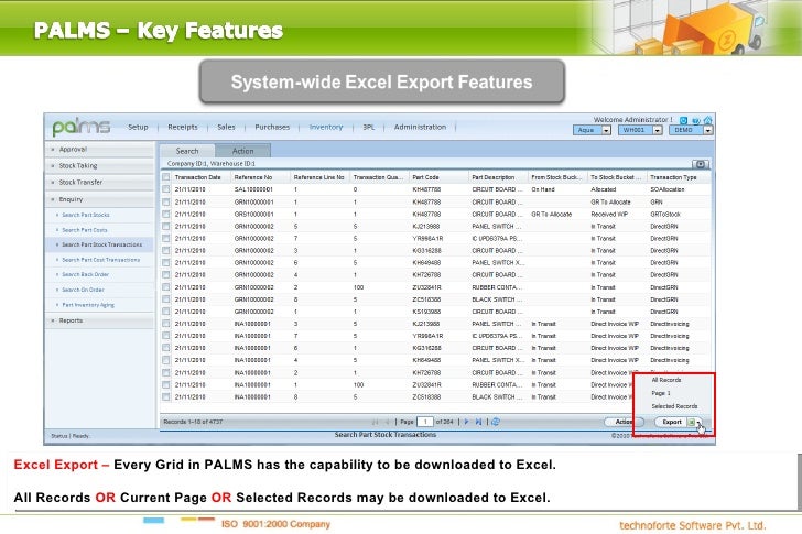 excel warehouse locations