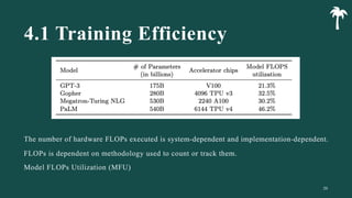 4.1 Training Efficiency
20
 